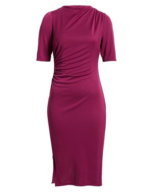 Anne Klein Purple Ruched Body-Con Dress