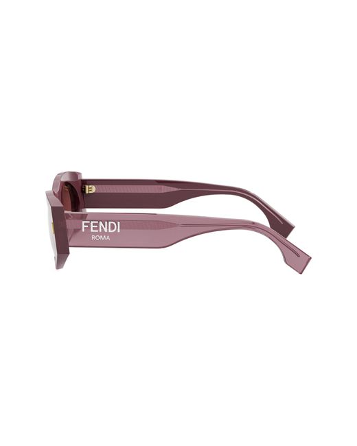 Fendi Pink Roma 52mm Oval Sunglasses