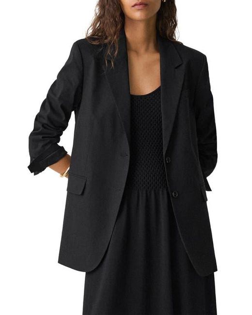 Theory Black Linen Blend Blazer
