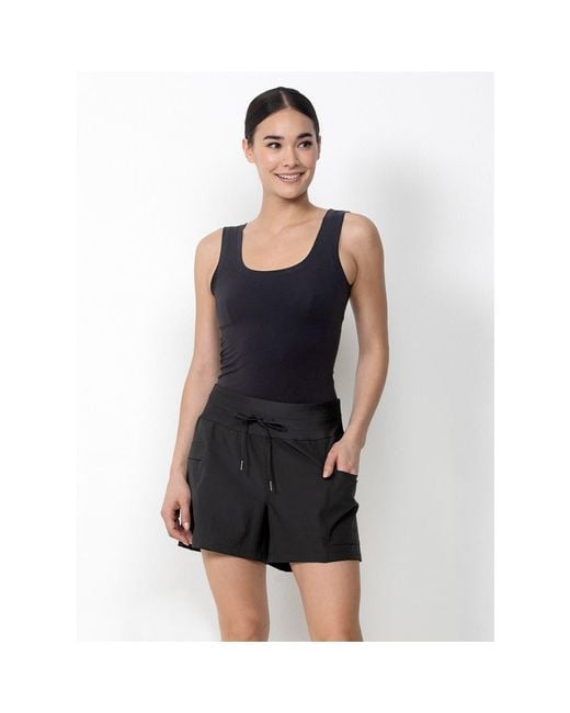 Single Stitch Black Lightweight Cargo Short