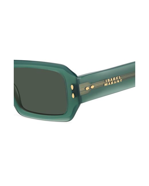 Isabel Marant Green 53mm Rectangular Sunglasses
