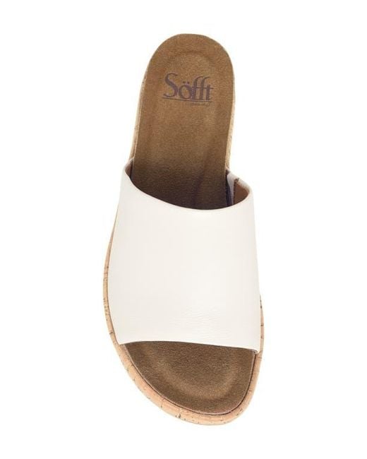 Söfft Natural Cass Platform Slide Sandal