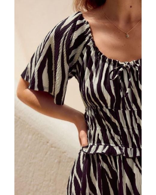 Next Black Zebra Print Tiered Maxi Dress