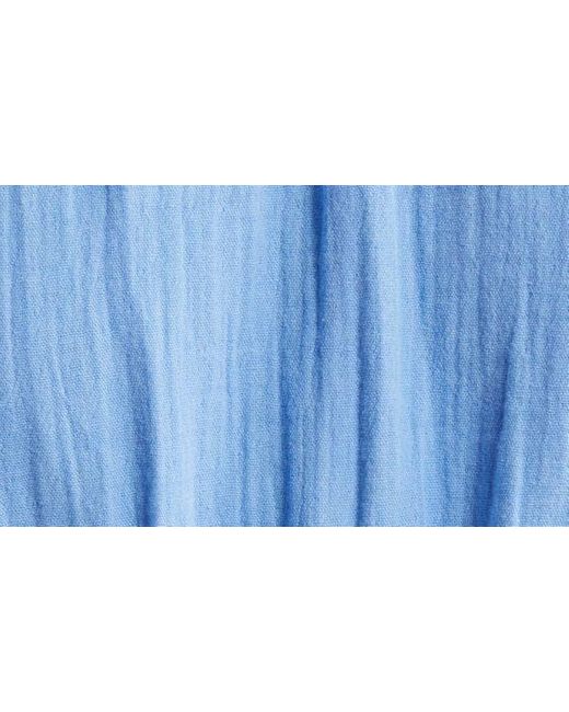 Caslon Blue Caslon(r) Tiered Cotton Gauze Sundress