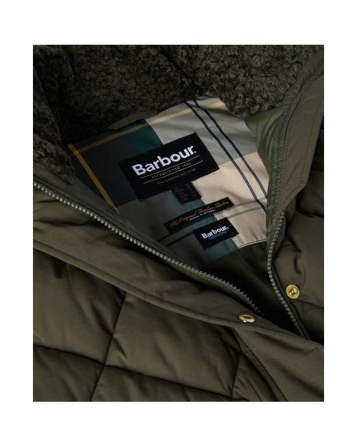 Barbour Green Becky Diamond Quilted Puffer Vest