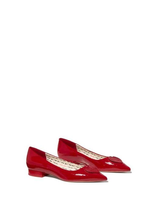 Kate Spade Red Lover Crinkle Patent Leather Low Pump
