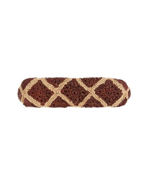 Veronica Beard Brown Vesper Raffia Handbag