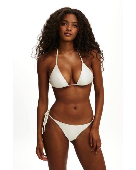 Cotton On Brown String Triangle Bikini Top