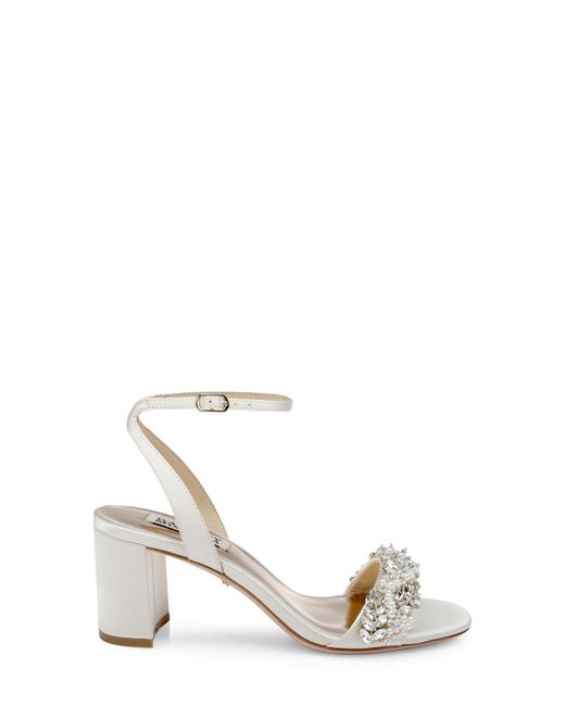 Badgley Mischka Clara Embellished Sandal in White Lyst