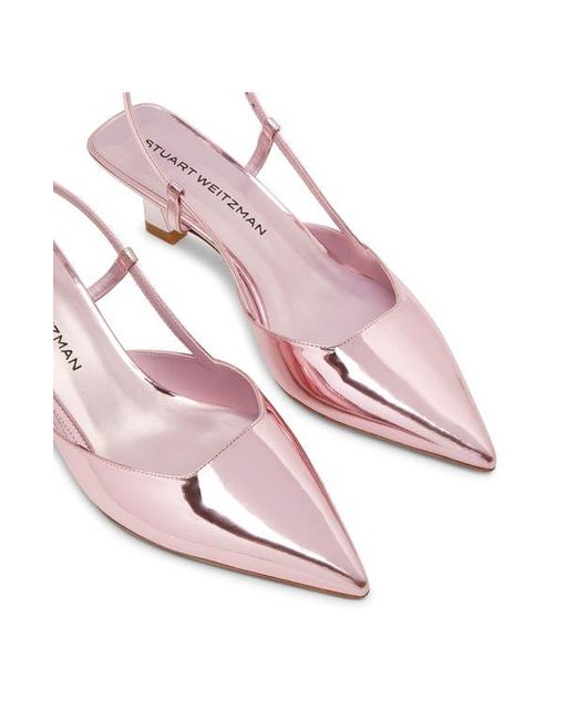 Stuart Weitzman Pink Vinnie 50 Slingback Pump