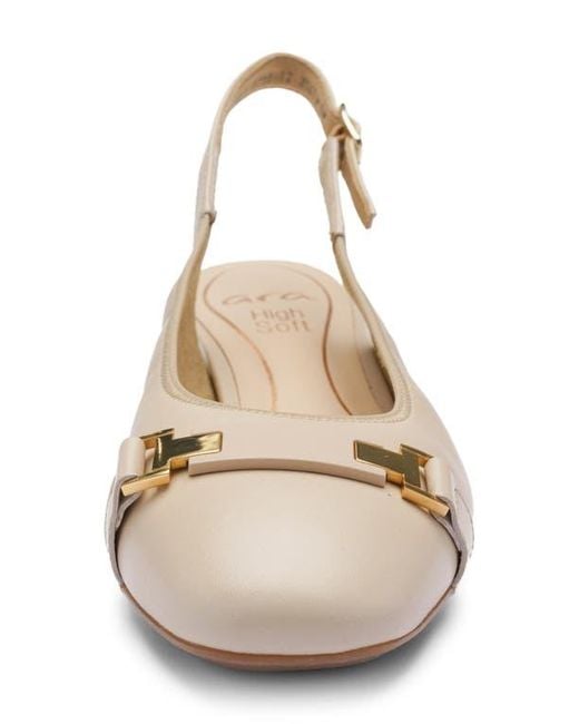 Ara Natural Gliselle Slingback Pump