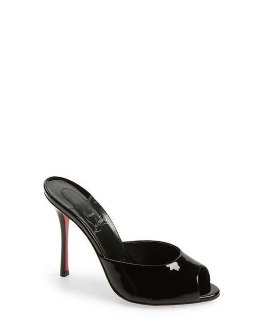 Christian Louboutin Black Me Dolly Peep Toe Slide Sandal
