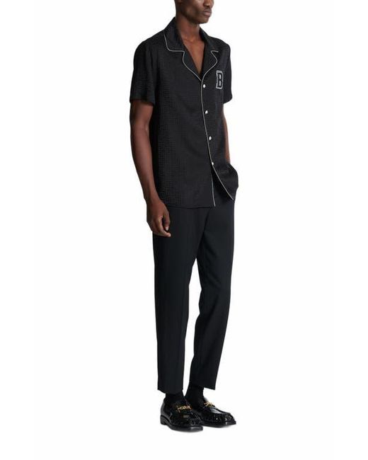 Balmain Black Varsity Pyjama Shirt for men