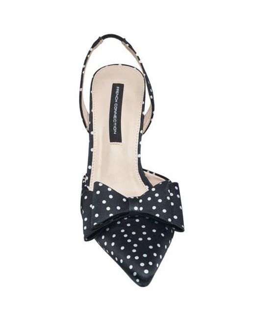 French Connection Blue Betti Bow Slingback Heel