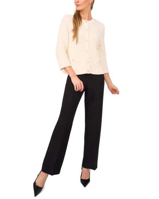 Halogen® White Open Stitch Cardigan