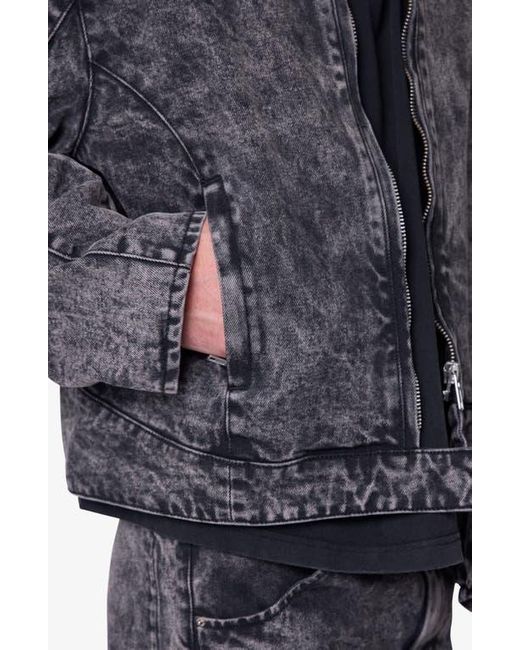 MNML Blue Moto Denim Jacket for men