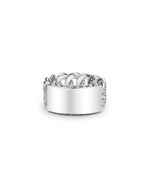 Lagos White Anthem Engravable Ring