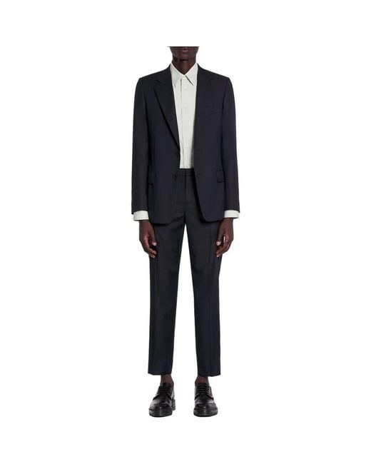 Lanvin Black Single-Breasted Flap Pockets Jacket for men