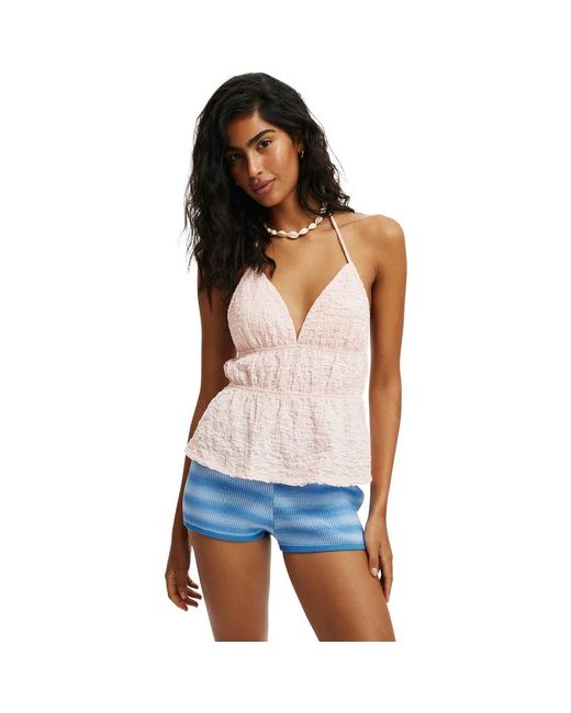 Cotton On White Heidi Tie Front Halter