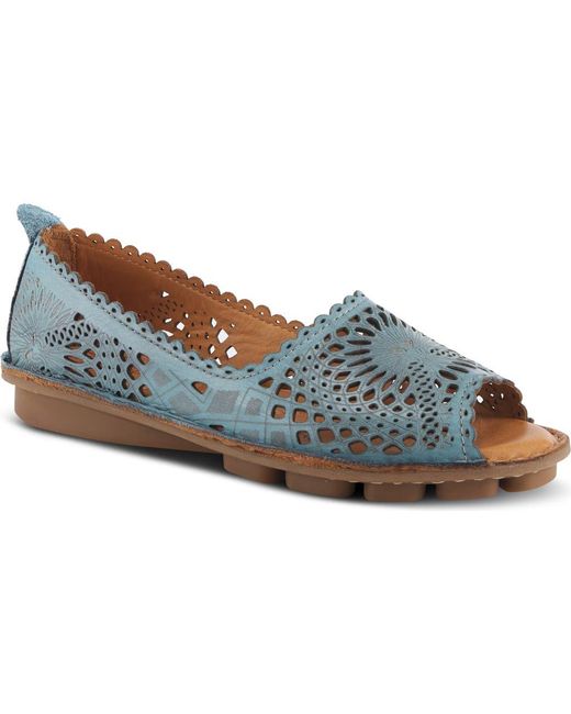 Spring Step Blue Brandal Flat
