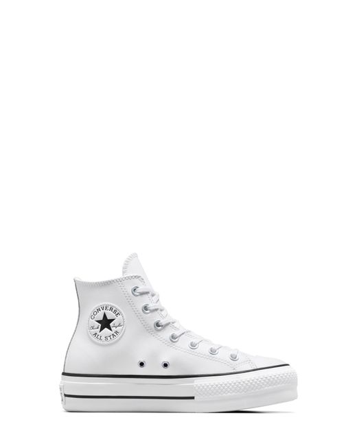 Converse White Chuck Taylor All Star Lift High Top Leather Sneaker