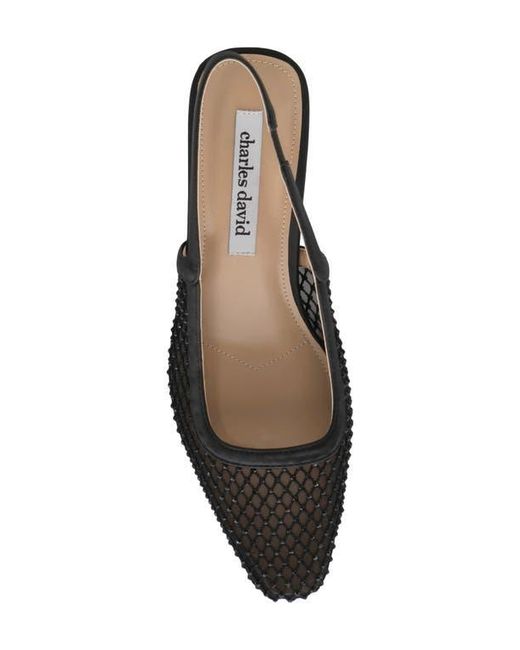 Charles David Black Shine Slingback Pump