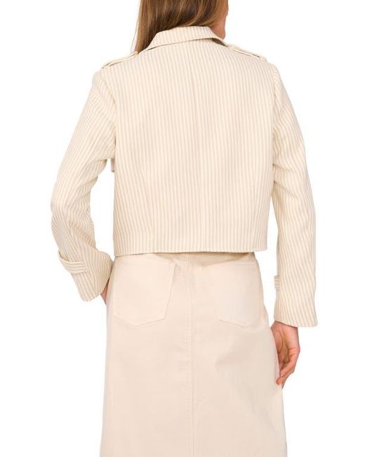 1.STATE Natural Stripe Double Breasted Crop Jacket