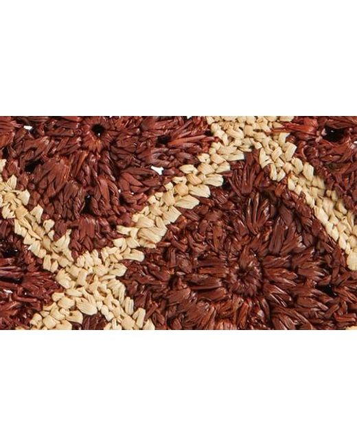 Veronica Beard Brown Vesper Raffia Handbag