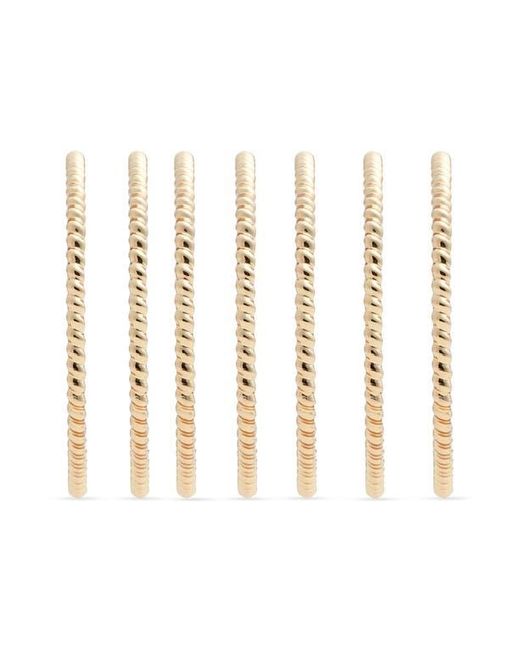 Nordstrom Metallic Set Of 7 Stacking Rings