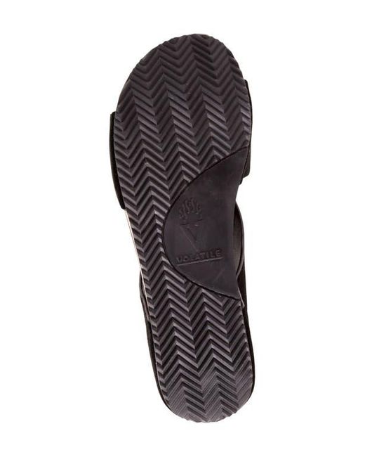 Volatile Black Gainsbourg Platform Wedge Sandal