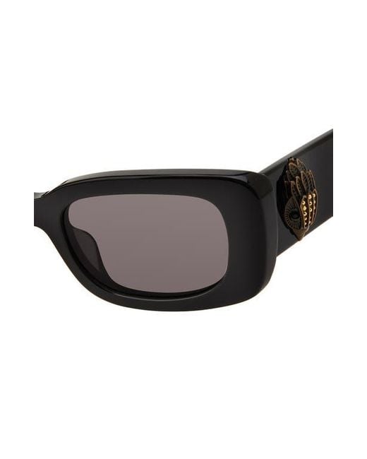 Kurt Geiger Black 52Mm Rectangular Sunglasses