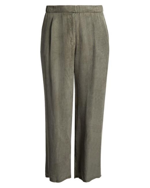 Eileen Fisher Green Pleated High Waist Pants