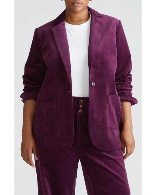 UNIVERSAL STANDARD Purple Davis Corduroy Blazer