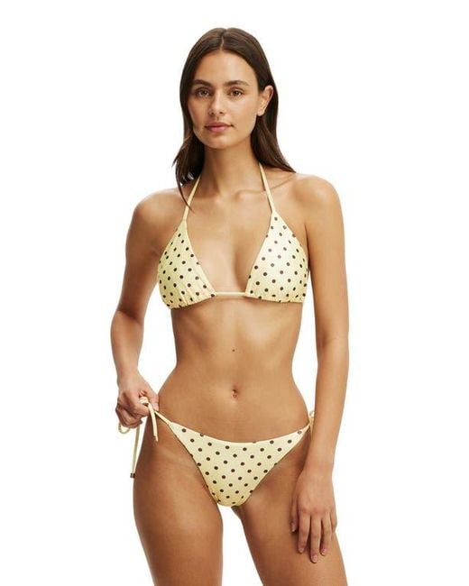 Cotton On Brown String Triangle Bikini Top