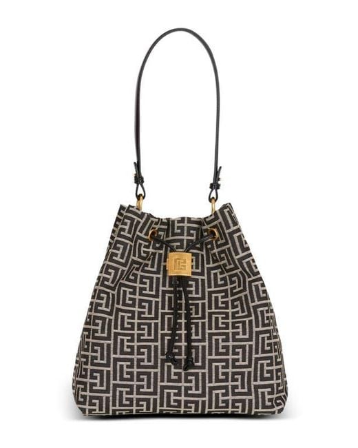 Balmain Black Pulse Monogram Jacquard Backpack
