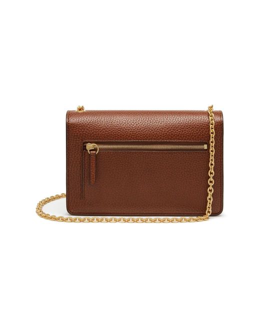 Mulberry Brown Small Darley Leather Clutch