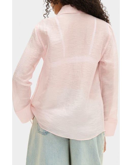 ALIGNE Pink Cher Crinkle Shirt