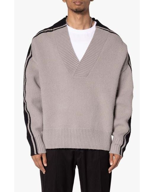 MNML Gray University Sweater for men