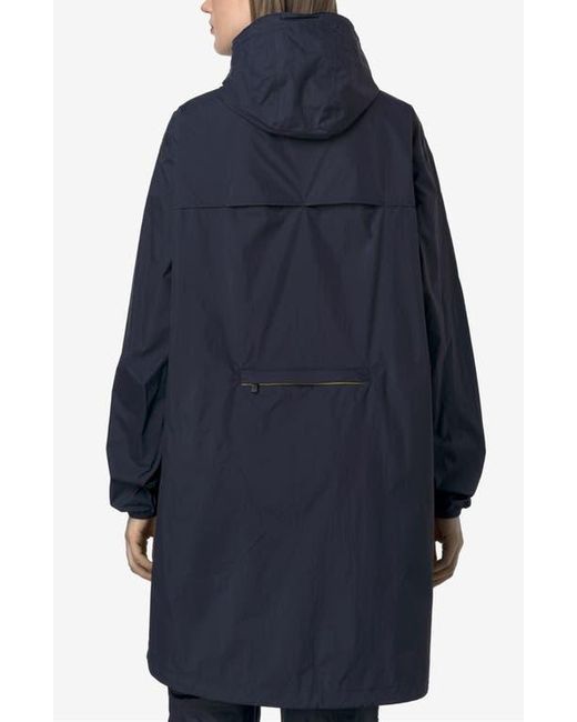 K-Way Blue Le Vrai 4.0 Eiffel East Water Repellent Raincoat
