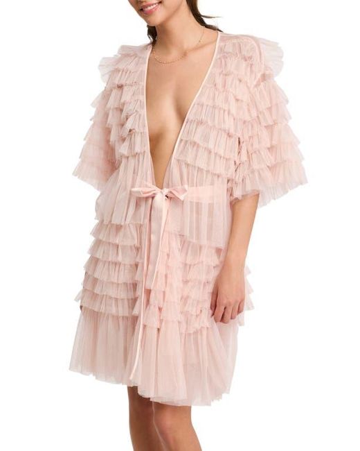 Rya Collection Pink Froufrou Tulle Robe