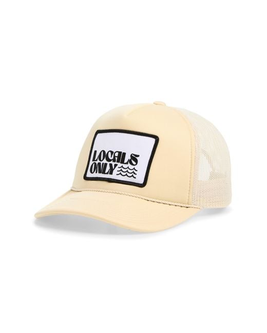 Local Beach Green Locals Only Ii Patch Snapback Trucker Hat for men