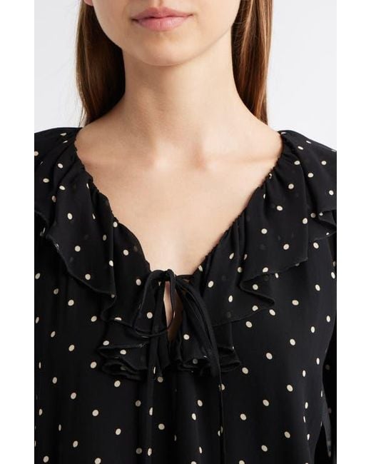 Rails Black Honora Ruffle Top