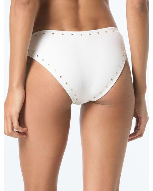 MICHAEL Michael Kors White Ring Side Bikini Swim Bottom