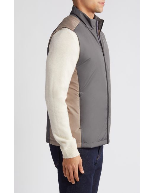 Johnston & Murphy Gray Xc4 Colorblock Water Resistant Vest for men
