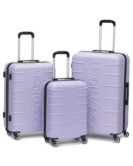 Calvin Klein Purple Bowery 3 Piece Luggage Set