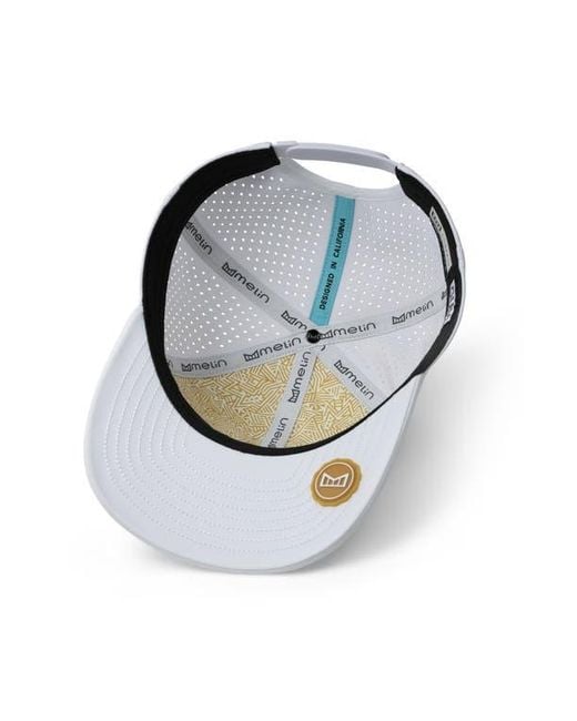 Melin White Hydro Compass Snapback Cap for men