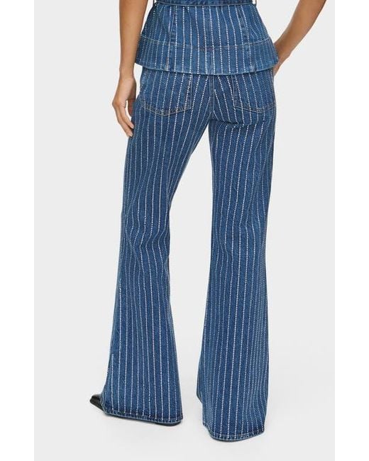 ALIGNE Blue Diamante Flare Jeans