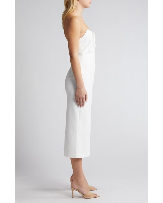 Misha Collection White Marcy Strapless Dress