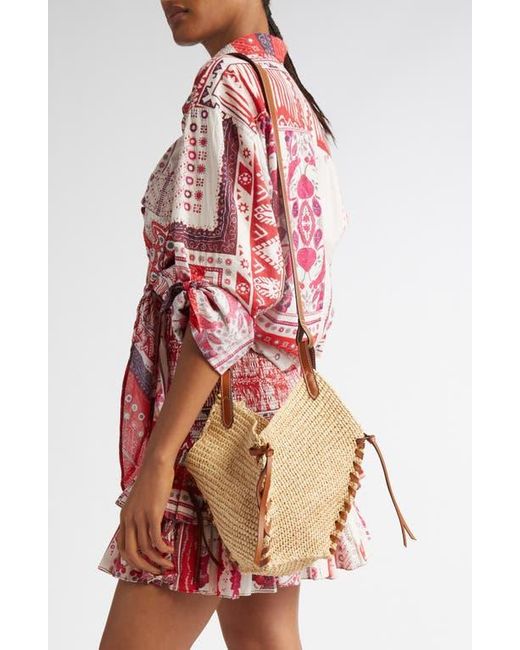 Isabel Marant Metallic Mini Tampa Woven Raffia Shoulder Bag