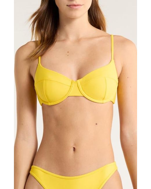 Ramy Brook Yellow Mona Underwire Bikini Top